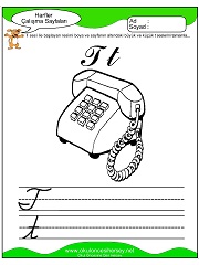 T Sesi Çalışma Sayfaları